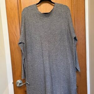 Grey knit sweater dress